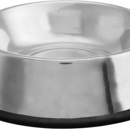 yimk Steel Pet Bowl Silver - Large (1000 ml) - Silver - 52 Round Steel Pet Bowl-picture-11