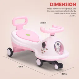 baybee Astro Magic Swing Car for Kids Twister Push Ride on Toy for Baby Car with Music Rideons & Wagons Non Battery Operated Ride On image 5
