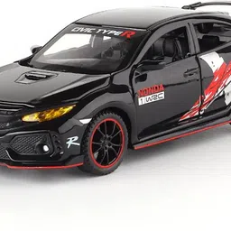 ukaxa 132 Diecast Model Civic Type-R Toy Car Pull Back Openable Door With light &Sound-picture-36