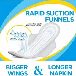 jumbo extra sure Sanitary Pads for Women with Wings | Dry-net Surface Soft & Comfortable Sanitary Napkins for Day & Night Protection (40 Pad + 10 Pantiliner)) Sanitary Pad image 2
