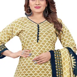 rajnandini Cotton Blend Printed Readymade Salwar Suit Ready to Wear Printed Kurta, Patiala & Dupatta Set image 5