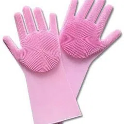 czech Reusable Household Safety Wash Scrubber Heat Resistant Kitchen Gloves for Dish washing, Cleaning, Gardening hand gloves for Kitchen, Car, Bathroom Wet and Dry Glove Set-picture-27