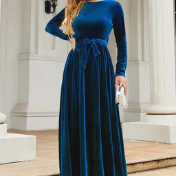 tamina Women Gown Blue Maxi/Full Length Dress-picture-11