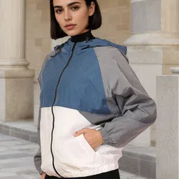 CHKOKKO Colorblock Women Wind Cheater image 3