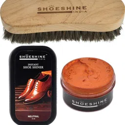 SHOESHINE ARMY TAN Shoe Cream and Neutral Shoe Shiner with Shoe Brush Shoe Care Kit-image-68