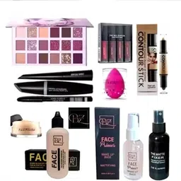beauzy Professional Makeup Combo Kit (Eyeshadow, Lipsticks, Face Base, Primer & Fixer) image 1