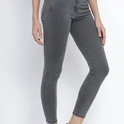 tyffyn Women Slim High Rise Grey Jeans image 3