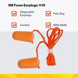 koccido 5 Pair Ear Plug Corded, Extra Soft, Reusable Earbuds Noise Cancellation Ear Plug & Nose Clip image 2