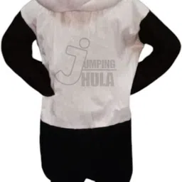 JUMPING JHULA White And Black Teddy Bear Velvet Costume (6 Feet ) Elders Halloween Costume-picture-24