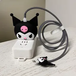 Icasey Charger Case for Apple 18W-20W Charger, 3D Cartoon Design, (Kuromi) Cable Protector image 2