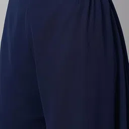 vspcreation Women Regular Fit Blue Georgette Trousers image 3