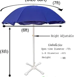 green bird Garden Umbrella With Stand Outdoor Big Size 7ft/42in Umbrella for Hotel,Shop D26 Umbrella image 4