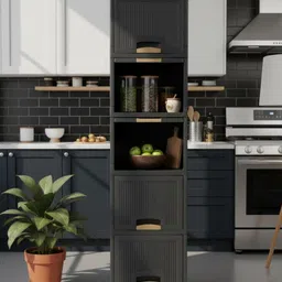 maxtid Plastic 5 Layers Grey DIY Modular Plastic Cabinet Storage Basket-picture-16