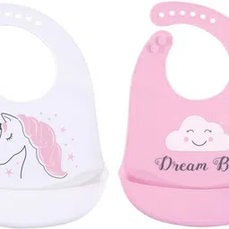 goyoku baby silicon tray bib BPA free multicolour pack of 2-picture-14