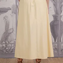 vishudh Women Self Design Gathered Beige Skirt image 2