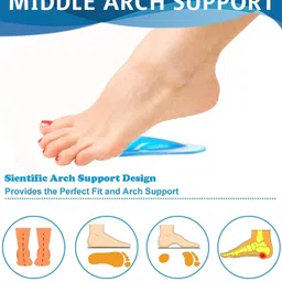 zuvillica Arch Support Insoles Fits for Flat Feet Correction Gel Foot Support image 2