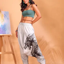 stand out Animal Print Cotton Women Harem Pants-picture-16