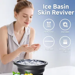 rbgiit Silicone Massage Bowl Silicone Ice Facial Bowl with Built-in Tray – Foldable, Travel & Skin Care Tool image 5