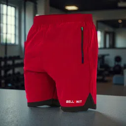 bellwit Solid Men Red Casual Shorts-picture-10