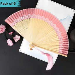 amaco Wooden Hand Chinease/Japanese fan Handmade Bamboo Hand Held Fan AW 327-picture-35