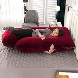 jojo J SHAPE Microfibre Solid Pregnancy Pillow Pack of 1 image 3