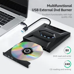 BKC DVD Drive 3.0 Type-C CD Burner Portable CD DVD +/-RW Optical Drive EPL-1318UG External DVD Writer image 3