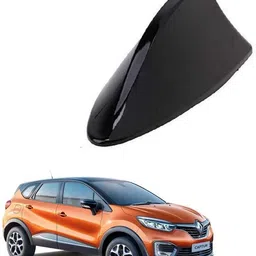 spreadx Shark Fin Roof Antenna Aerial ABS AM/FM Radio Signal for Renault Captur - Black Whip Vehicle Antenna image 1