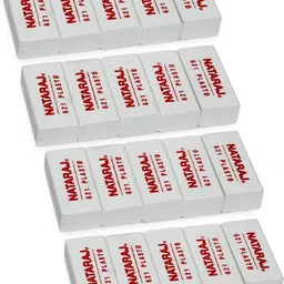 ilt (Pack of 20) 1Inches Nataraj 621 Plasto Eraser, Natraj Eraser, Non Dust Erasers, Non-Toxic Eraser-picture-11