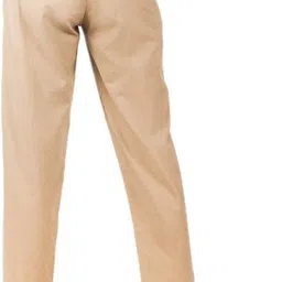 fnj Women Regular Fit Beige Cotton Blend Trousers image 2