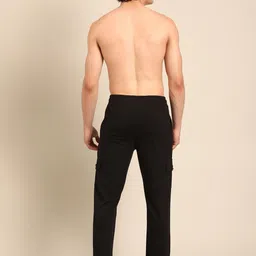 pepe jeans Men Solid Black Track Pants image 4