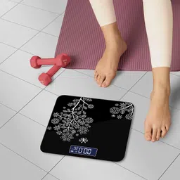 MS ENTERPRISE Thick Tempered Glass LCD Display Digital Weight Machine body Weighing Scale Weighing Scale image 3