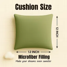 siroki bond Microfibre Cushion Pack of 5 Solid 12X12 Inch Microfiber Filling Sofa Cushion for Guestroom Car Soft Fluffy Cushion image 4