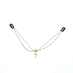 mht by mohit Crystal Pendant Headband | Forehead Decoration Hair Chain for Women & Girls image 1