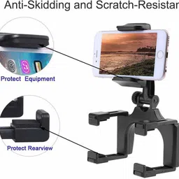 TECHGEAR Car Rear View Mirror Mobile Phone Holder Mobile Holder image 4