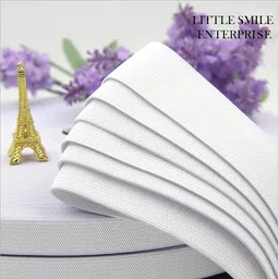 little smile Knitted White Elastic image 2