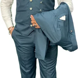 gargian master cut Men Single Breasted Solid Suit image 4