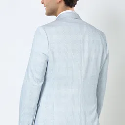 peter england Men Checkered Single Breasted Formal Blazer image 3