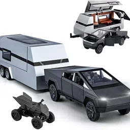 1:32 Tesla Cyber Truck Pick-Up Trailer Die-Cast with 6 Openable Doors pc 1-image-21