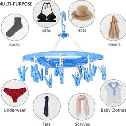 urbanware Clip and Drip Hanger Folding Portable Travel Socks Hanger Underwear Hanger Plastic Dress Hanger For Dress image 2