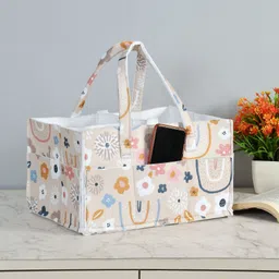 auvella Baby Diaper Caddy Felt Nursery Storage Bin Diapers and Baby Wipes(Multicolor) Diaper bag image 5