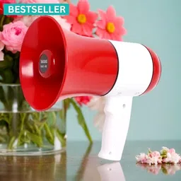 Handheld (Megaphone with Recorder) (Bhopu Talk Record Play) & Siren MusicRE527 Handheld (Megaphone) (Bhopu) Horn with USB & SD Card Port for AnnouncingRE527 Outdoor, Indoor PA System-image-25