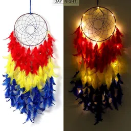 duli Dream catcher with Light Handmade Dreamcatcher Wall Hanging for Home Decoration Feather Dream Catcher-picture-16