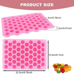 hussain mart Silicone Fondant & Gum paste Mould Skytail Round Silicone Gummy Mould Chocolate Candy Molds Jelly Homemade Treats Apple Cider Vinegar Gummies Hard Candy Ice Cubes Caramels Lacquer Seal Candle Making Supplies Aromatherapy Clay Wax Mold image 2