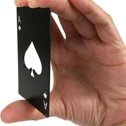 pro365 Casino Poker Bottle/Bar/Beer/Soda Steel Opener Card Size Black & White Opener Combo ace card bottle opener Bottle Opener Set image 2