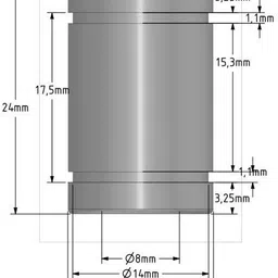 tuv 12PCS LM8UU BEARING FOR CNC 3D PRINTER Wheel Bearing image 2