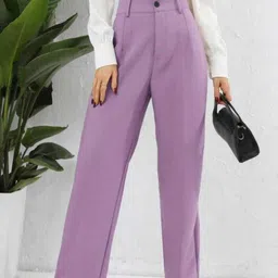 kronmenien Pack of 2 Women Regular Fit Multicolor Lycra Blend Trousers image 3