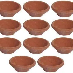 b s natural Handcrafted Clay Diya Set | Mitti Lamp for Diwali Decoration & Puja Candle-picture-19