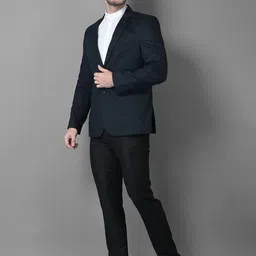 canary london Men Solid Single Breasted Casual Blazer image 5