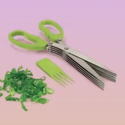 klynix 5 Blade Stainless Steel Vegetable Shredding Multi-Blade Scissor Scissors-picture-35