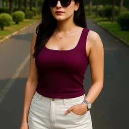 vairagee Beach Wear Sleeveless Solid Women Purple Top-picture-11